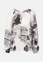 Raglanbluse mit Schleifendetails aus Satin in Ecru |  Seidensticker Onlineshop