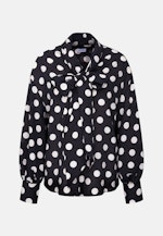 Schluppenbluse in strukturierter Ware mit Tupfenprint in Schwarz |  Seidensticker Onlineshop