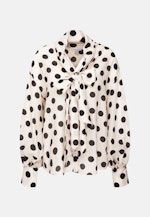 Schluppenbluse in strukturierter Ware mit Tupfenprint in Ecru |  Seidensticker Onlineshop