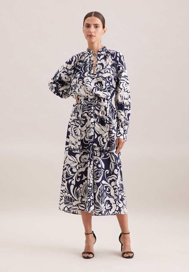 Tunikakleid mit Bindeband in Dunkelblau |  Seidensticker Onlineshop