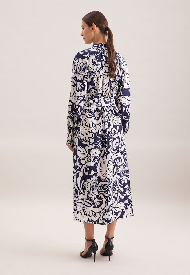 Tunikakleid mit Bindeband in Dunkelblau |  Seidensticker Onlineshop