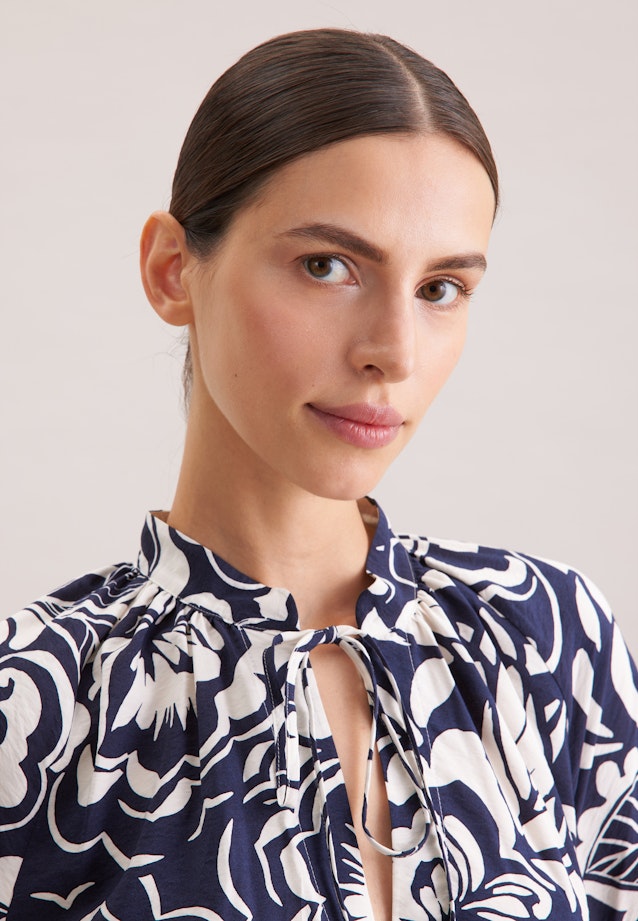 Tunikakleid mit Bindeband in Dunkelblau |  Seidensticker Onlineshop