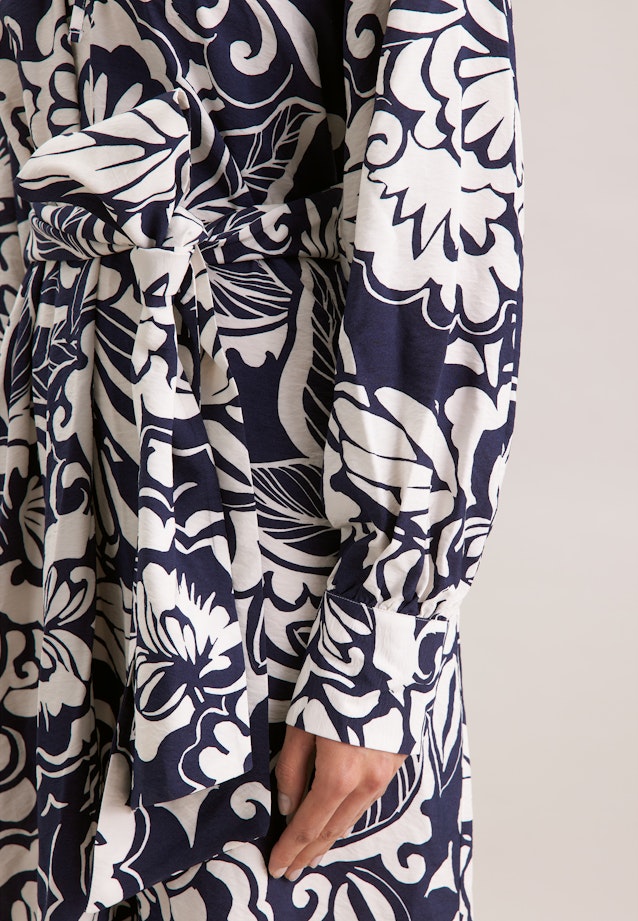 Tunikakleid mit Bindeband in Dunkelblau |  Seidensticker Onlineshop