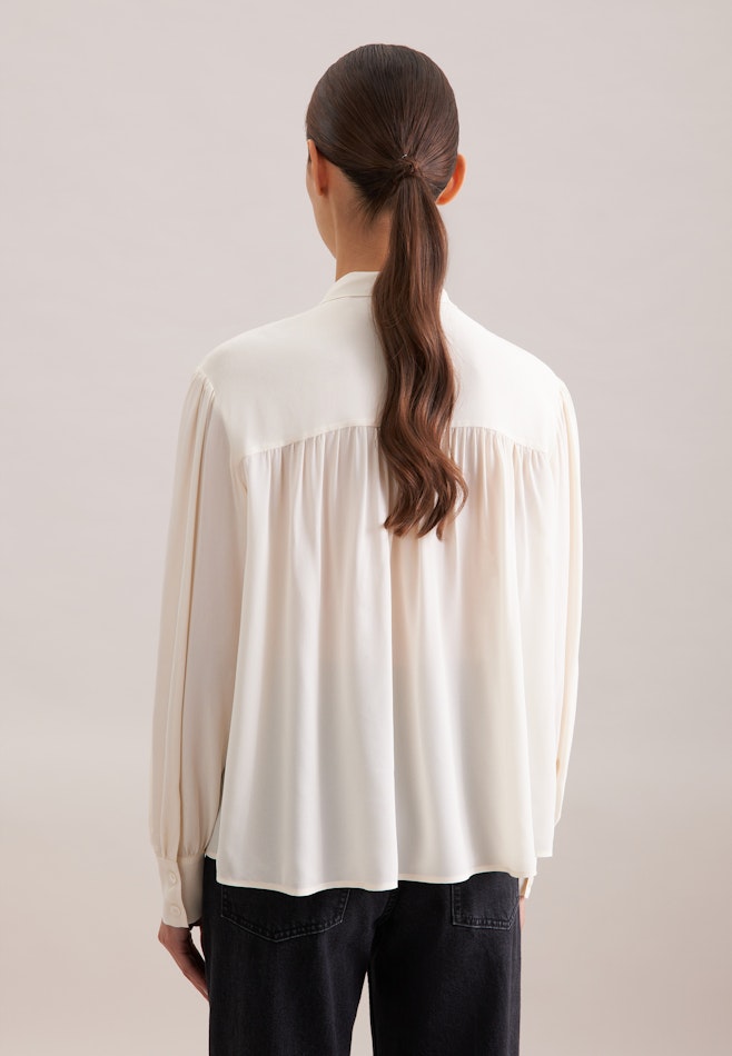 Schluppenbluse aus Viskose- Chiffon in Weiß | Seidensticker Onlineshop
