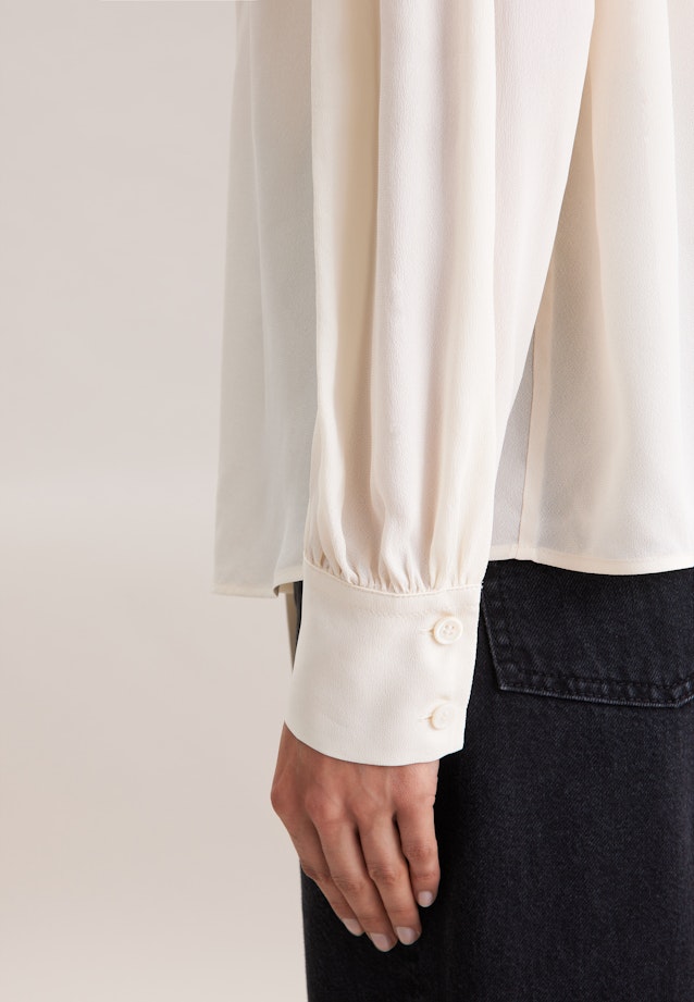 Schluppenbluse aus Viskose- Chiffon in Ecru |  Seidensticker Onlineshop