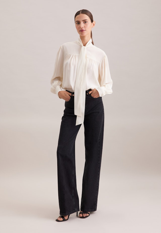 Schluppenbluse aus Viskose- Chiffon in Ecru |  Seidensticker Onlineshop