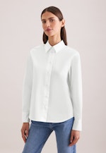 Hemdbluse mit tiefer Passe in Weiß |  Seidensticker Onlineshop
