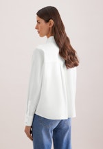 Hemdbluse mit tiefer Passe in Weiß |  Seidensticker Onlineshop