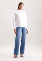 Hemdbluse mit tiefer Passe in Weiß |  Seidensticker Onlineshop