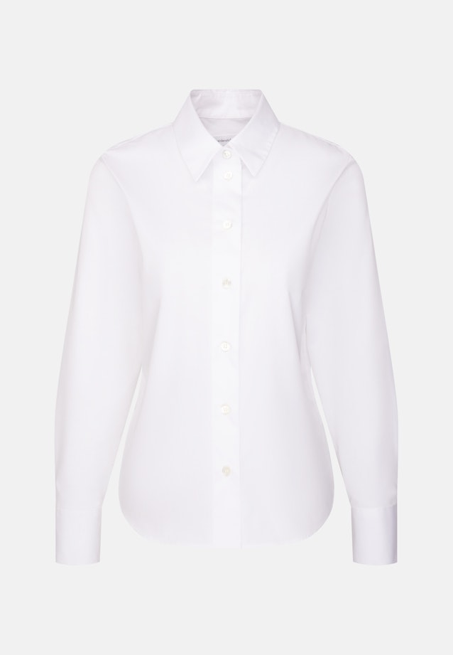 Hemdbluse mit tiefer Passe in Weiß |  Seidensticker Onlineshop