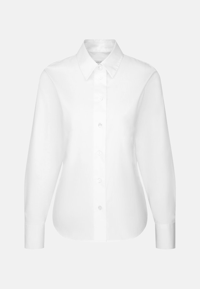 Hemdbluse mit tiefer Passe in Wihte |  Seidensticker Onlineshop