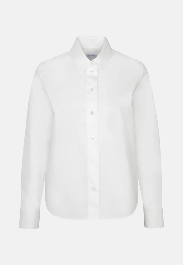 Shirt Blouse with Low Yoke in Weiß |  Seidensticker Onlineshop