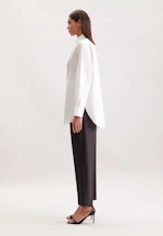 Oversized Hemdbluse mit Plastron in Weiß |  Seidensticker Onlineshop