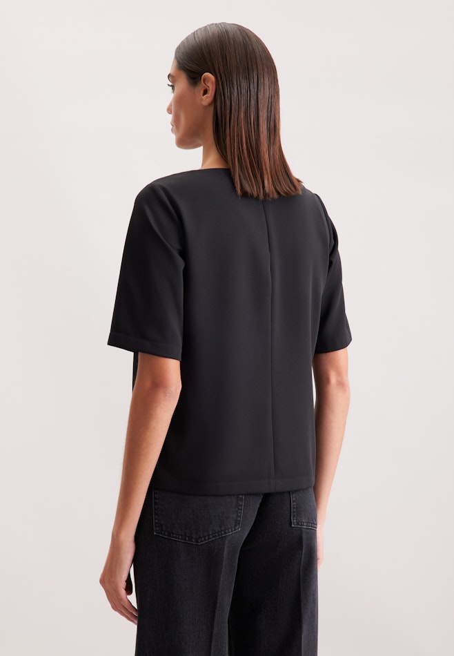 Shirtbluse in A- Linie aus fließender Ware in Schwarz | Seidensticker Onlineshop