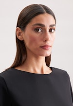 Shirtbluse in A- Linie aus fließender Ware in Schwarz |  Seidensticker Onlineshop