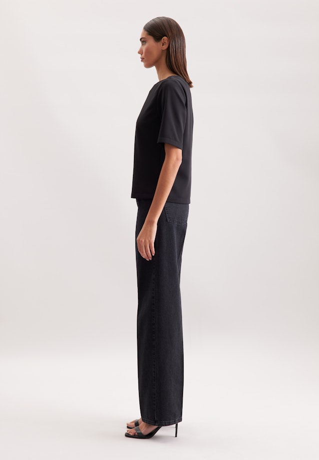 Shirtbluse in A- Linie aus fließender Ware in Schwarz |  Seidensticker Onlineshop