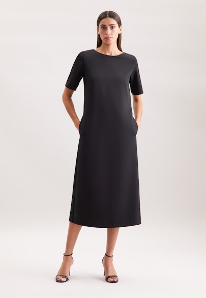 Shirtkleid in A- Linie aus fließender Ware in Noir |  Seidensticker Onlineshop