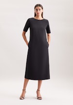 Shirtkleid in A- Linie aus fließender Ware in Schwarz |  Seidensticker Onlineshop