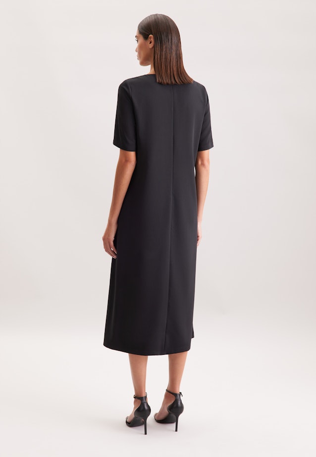 Shirtkleid in A- Linie aus fließender Ware in Schwarz |  Seidensticker Onlineshop