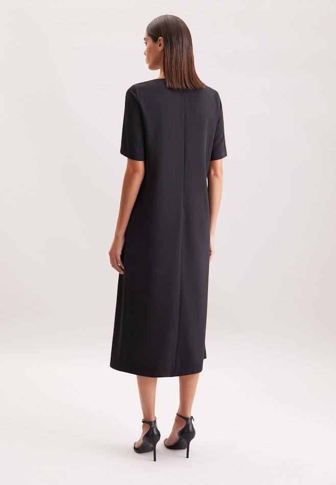 Shirtkleid in A- Linie aus fließender Ware in Schwarz | Seidensticker Onlineshop