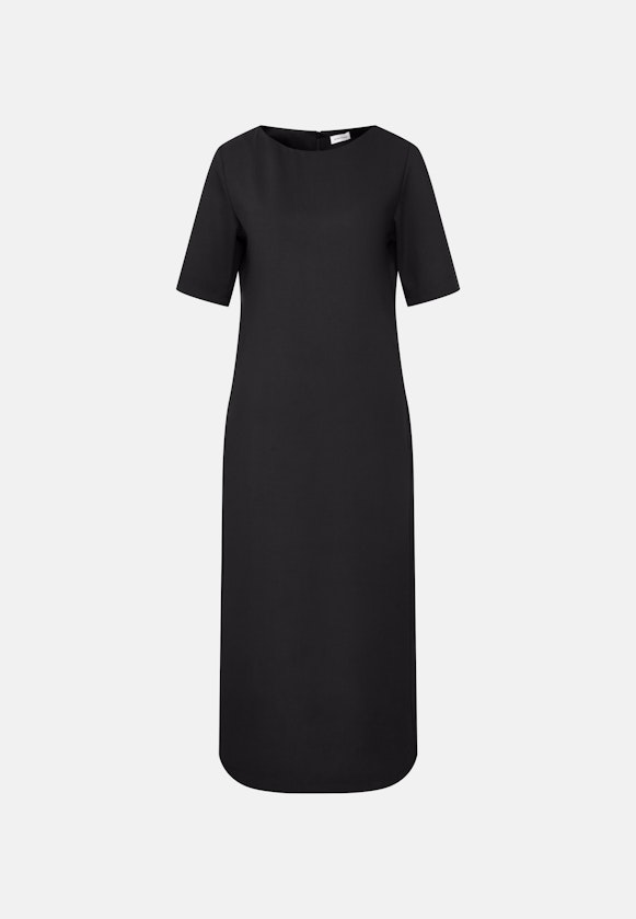 Shirtkleid in A- Linie aus fließender Ware in Schwarz |  Seidensticker Onlineshop