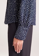 Hemdbluse mit Tupfenprint in Dunkelblau |  Seidensticker Onlineshop