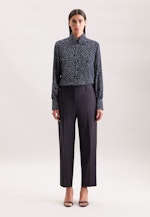 Hemdbluse mit Tupfenprint in Dunkelblau |  Seidensticker Onlineshop