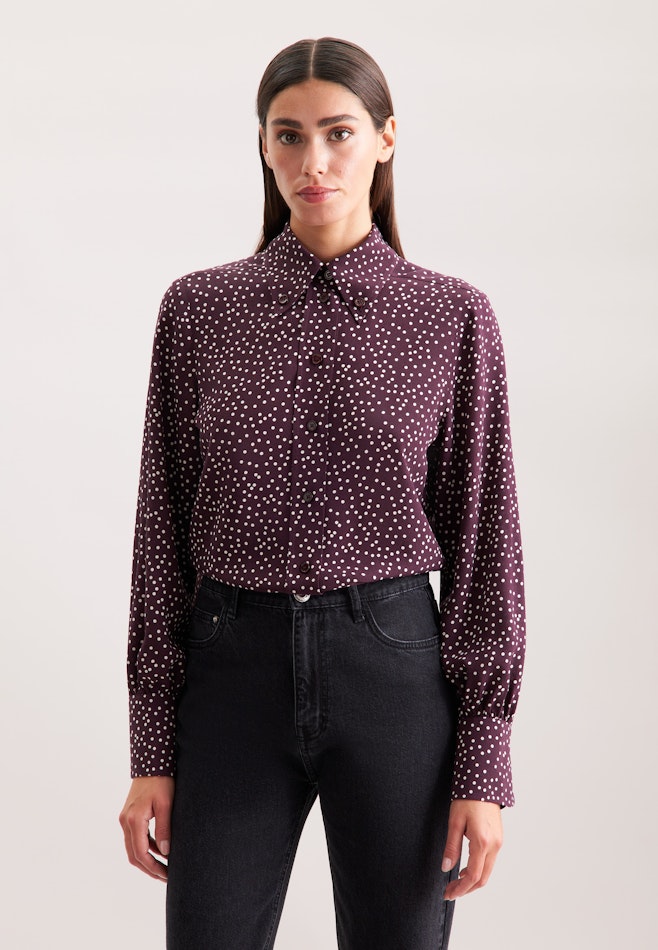 Hemdbluse mit Tupfenprint in Rot | Seidensticker online shop