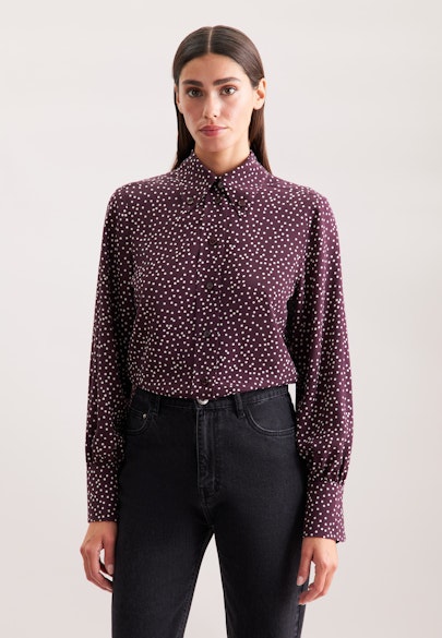 Hemdbluse mit Tupfenprint in Rot |  Seidensticker Onlineshop