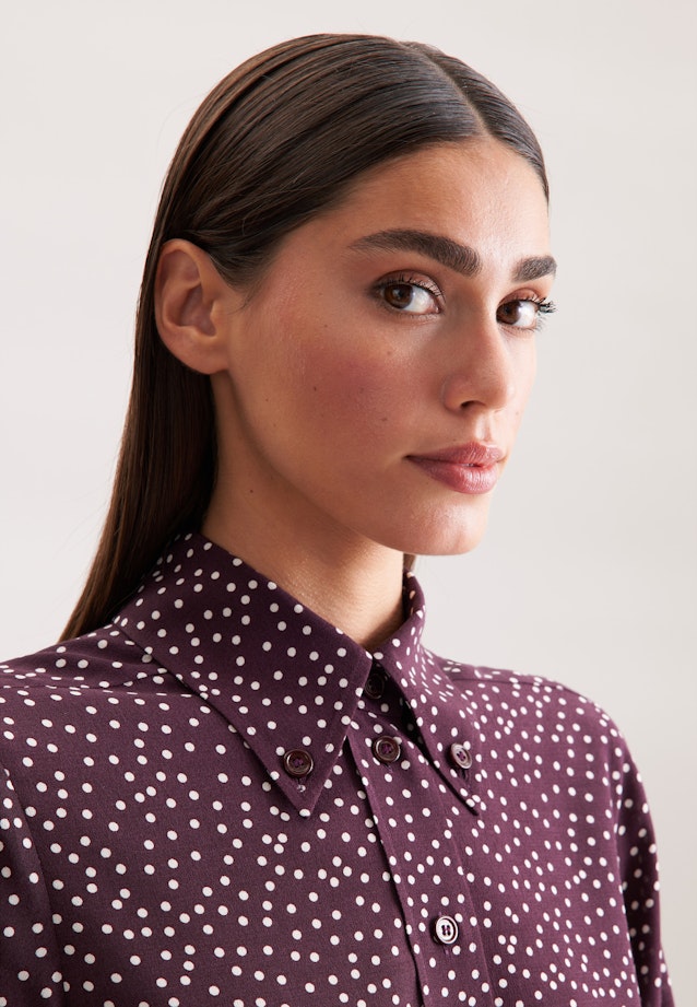 Hemdbluse mit Tupfenprint in Rot |  Seidensticker Onlineshop