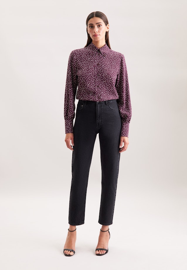 Hemdbluse mit Tupfenprint in Rot |  Seidensticker Onlineshop