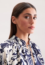 Tunikabluse mit Bindeband in Dunkelblau |  Seidensticker Onlineshop