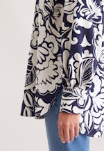 Tunikabluse mit Bindeband in Dunkelblau |  Seidensticker Onlineshop