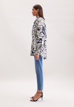 Tunikabluse mit Bindeband in Dunkelblau |  Seidensticker Onlineshop