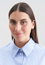 Oversized Hemdbluse aus Baumwolltwill in Mittelblau |  Seidensticker Onlineshop