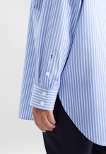 Oversized Hemdbluse aus Baumwolltwill in Mittelblau |  Seidensticker Onlineshop
