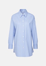 Oversized Hemdbluse aus Baumwolltwill in Mittelblau |  Seidensticker Onlineshop