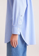 Oversized Hemdbluse aus Baumwolltwill in Mittelblau |  Seidensticker Onlineshop