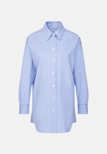 Oversized Hemdbluse aus Baumwolltwill in Mittelblau |  Seidensticker Onlineshop