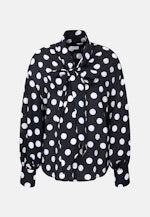 Schluppenbluse in strukturierter Ware mit Tupfenprint in Schwarz |  Seidensticker Onlineshop