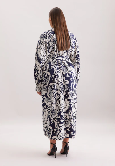 Robe tunique avec cravate in Bleu Foncé |  Seidensticker Onlineshop