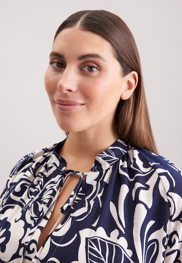 Tunikakleid mit Bindeband in Dunkelblau |  Seidensticker Onlineshop