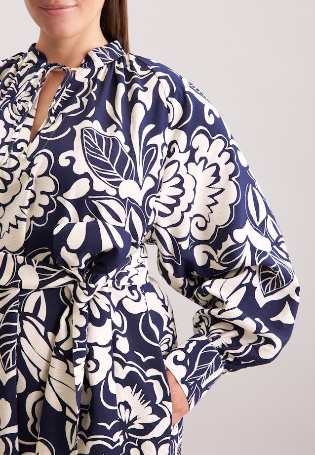 Tunikakleid mit Bindeband in Dunkelblau |  Seidensticker Onlineshop