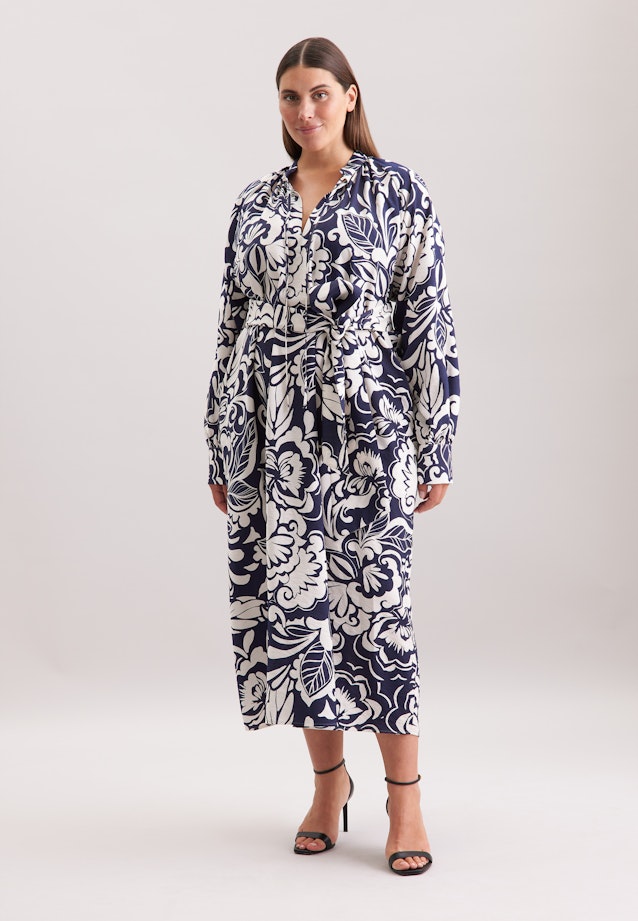 Tunikakleid mit Bindeband in Dunkelblau |  Seidensticker Onlineshop