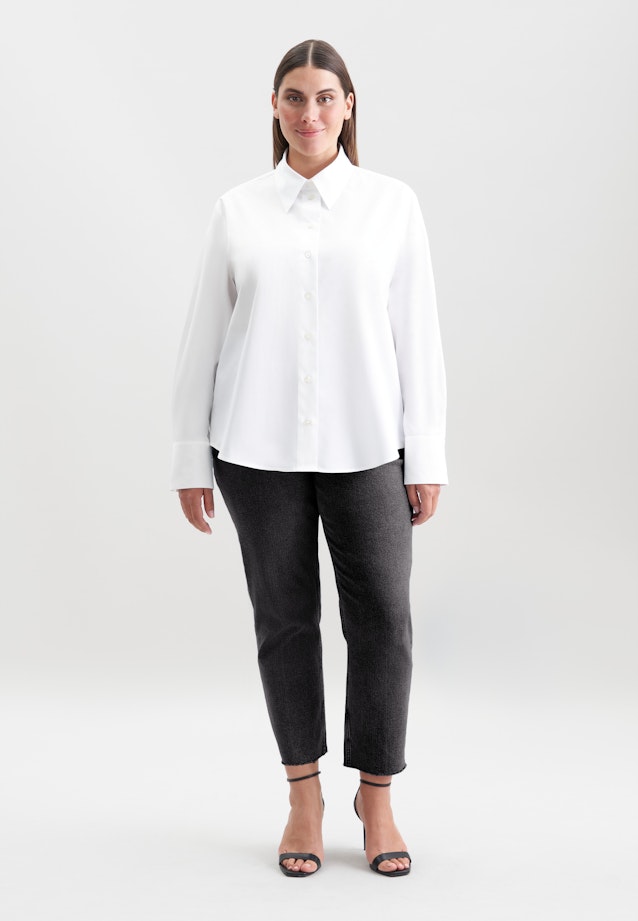 Hemdbluse in A- Linie in Weiß |  Seidensticker Onlineshop
