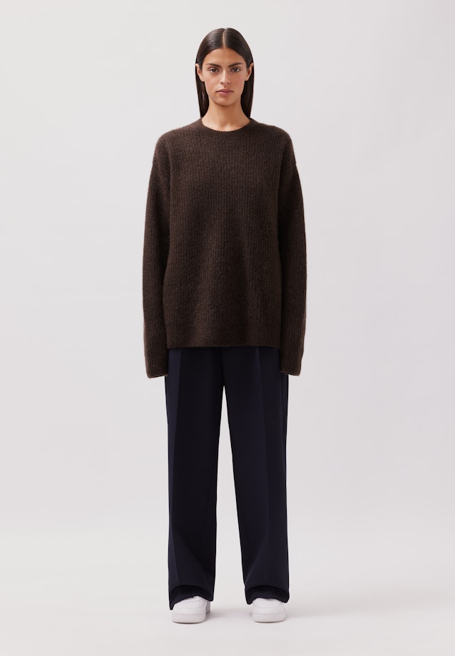 Oversized Pullover Einfarbig meliert in Braun |  Seidensticker Onlineshop