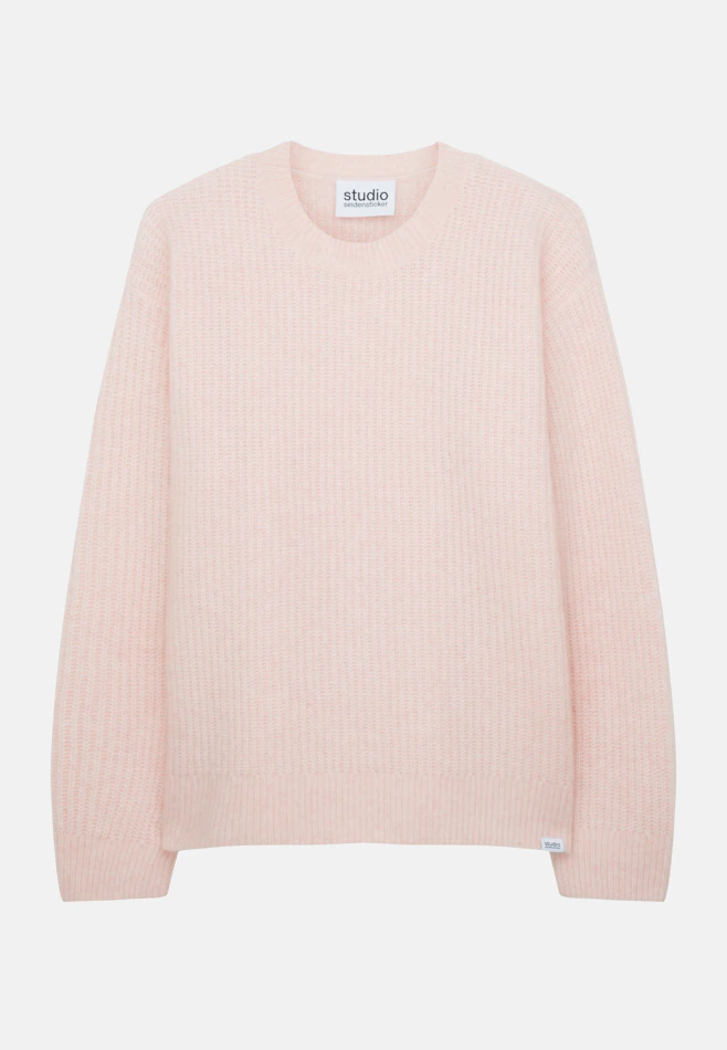 Oversized Rundhalspullover mit Mohair in Rosa | Seidensticker Onlineshop