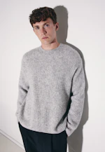 Oversized Crew Neck Sweater with Mohair in Grey |  Seidensticker Onlineshop