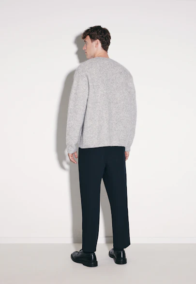 Oversized Rundhalspullover mit Mohair in Grau |  Seidensticker Onlineshop