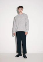 Oversized Crew Neck Sweater with Mohair in Grey |  Seidensticker Onlineshop